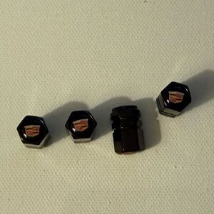 Cadillac Valve Stem Caps in Black Set of 4 NWT